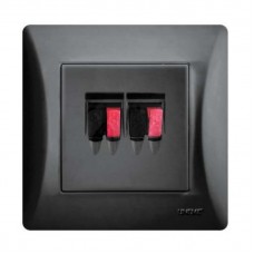 Πρίζα Ηχείων Μαύρο Lineme H-Series 50-00135-2